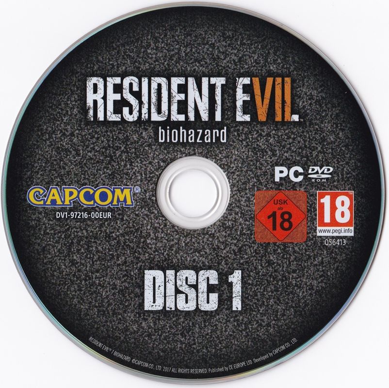 Media for Resident Evil 7: Biohazard (Windows): Disc 1