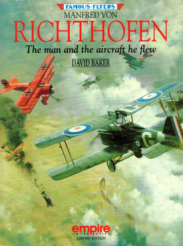 Extras for Dawn Patrol (DOS) (3.5" Floppy Release): Richthofen: The man and the aircraft he flew - Front