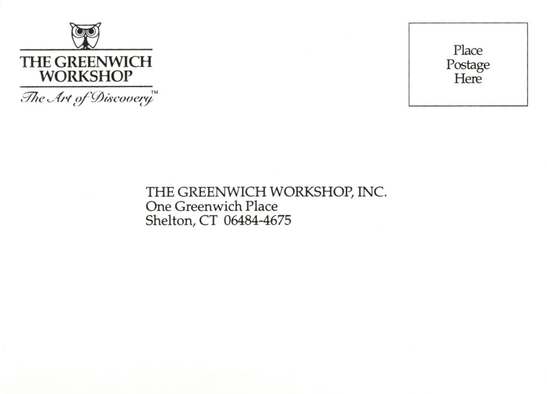 Other for Dawn Patrol (DOS) (3.5" Floppy Release): Greenwich Workshop order form - Back