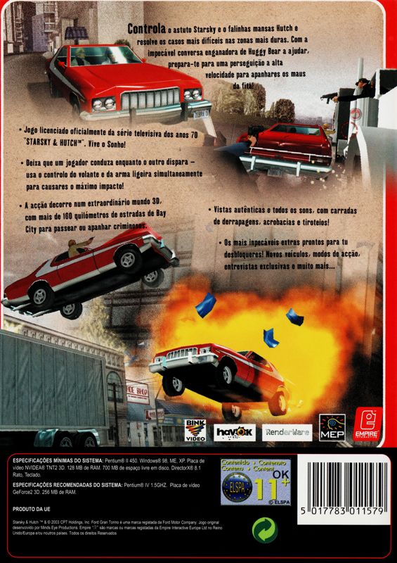 Back Cover for Starsky & Hutch (Windows)