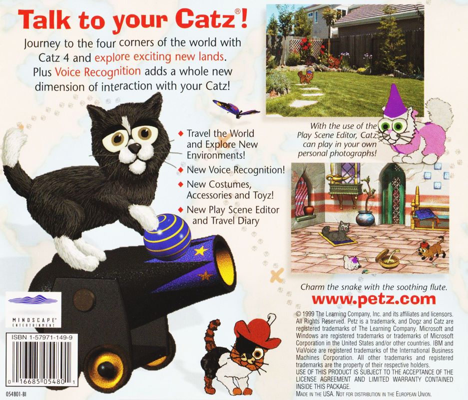 Back Cover for Catz 4 (Windows) (Original release)