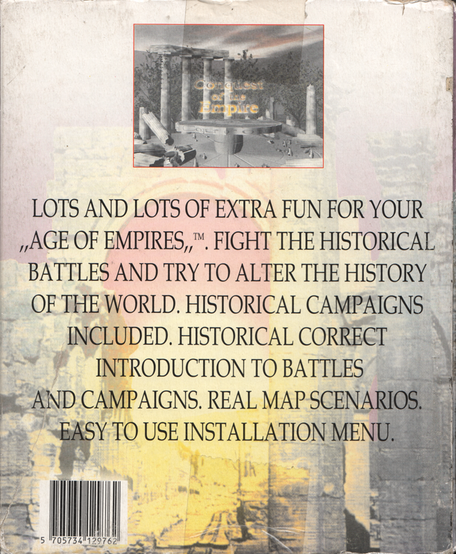 Age of Empires Conquest of the Empire cover or packaging material MobyGames