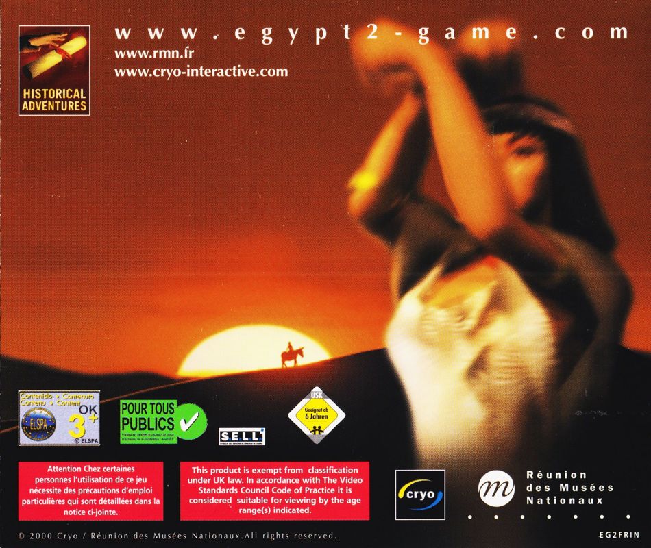 Other for Egypt II: The Heliopolis Prophecy (Windows): Jewel Case - Back