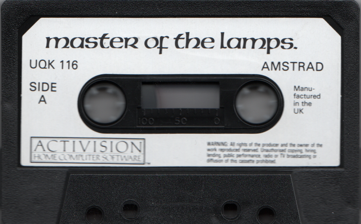 Media for Master of the Lamps (Amstrad CPC)