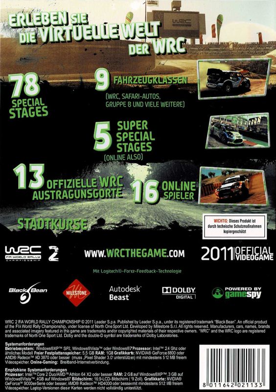 WRC 2: FIA World Rally Championship Cover Or Packaging Material - MobyGames