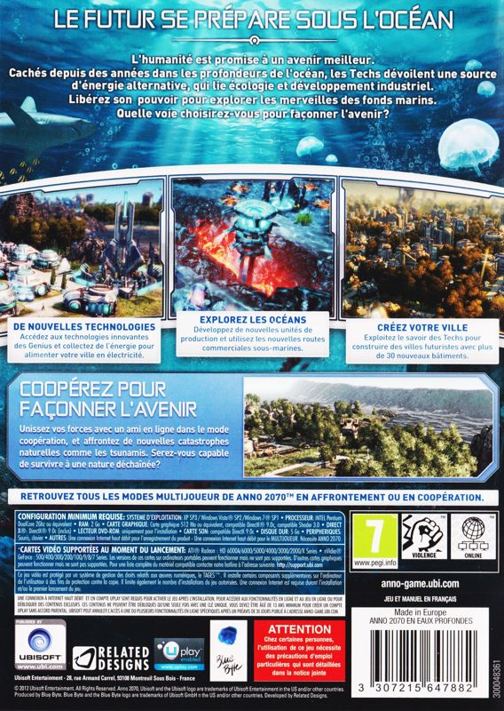 Back Cover for Anno 2070: Deep Ocean (Windows)