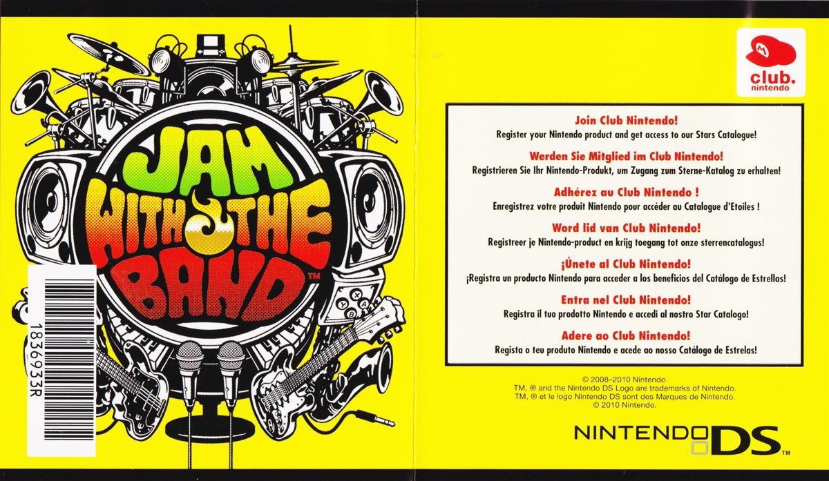 Extras for Jam with the Band (Nintendo DS): Nintendo Club booklet - Full cover (2-folded)