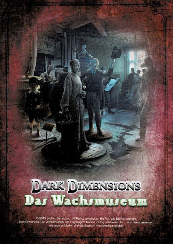 Extras for Dark Dimensions: Wax Beauty (Windows): Collector Card - Front