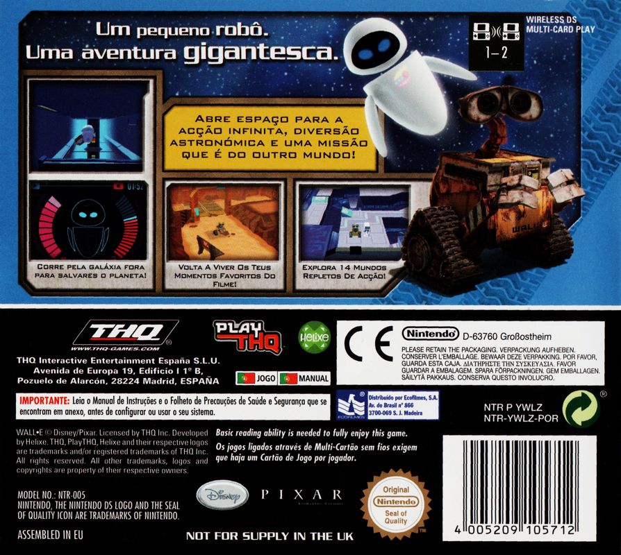 Back Cover for Disney•Pixar Wall-E (Nintendo DS)