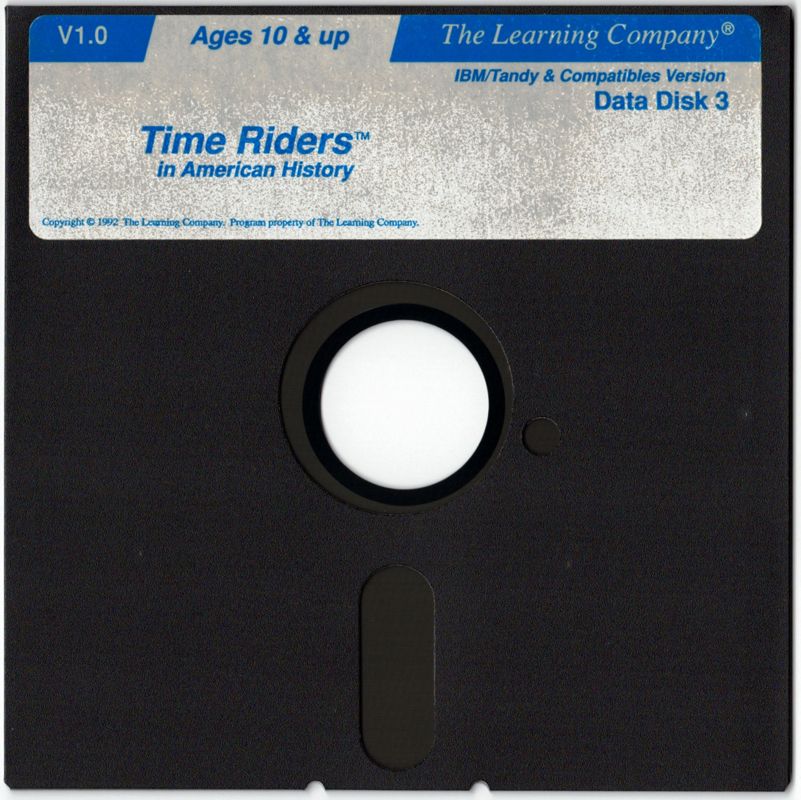 Media for Time Riders in American History (DOS): 5.25" Data Disk 3/6