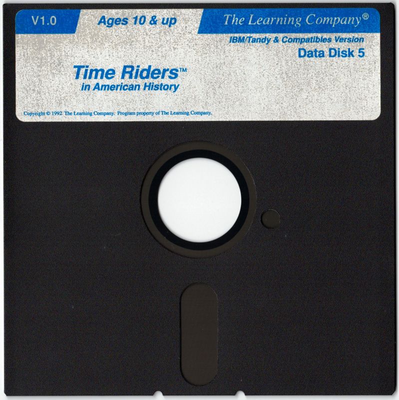 Media for Time Riders in American History (DOS): 5.25" Data Disk 5/6