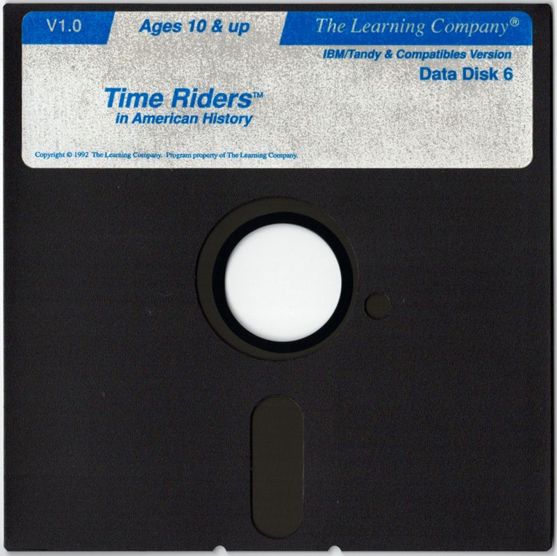 Media for Time Riders in American History (DOS): 5.25" Data Disk 6/6