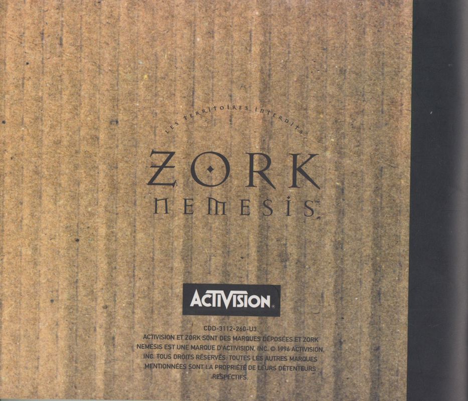 Extras for Zork Nemesis: The Forbidden Lands (DOS and Windows): Booklet - Frobozz National Archive, Back