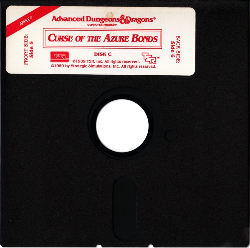 Media for Curse of the Azure Bonds (Apple II): Disk C