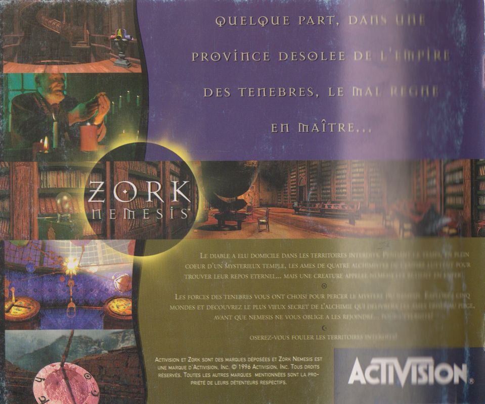 Manual for Zork Nemesis: The Forbidden Lands (DOS and Windows): Back