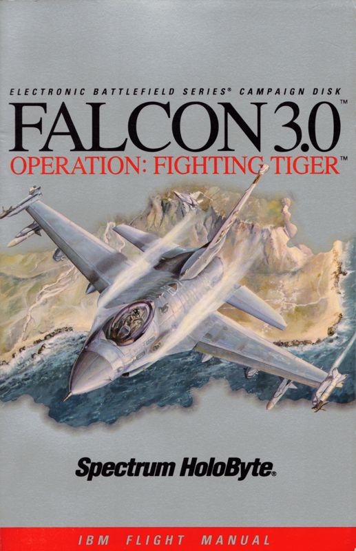 Manual for Falcon 3.0: Operation: Fighting Tiger (DOS) (3.5" floppy release): Front