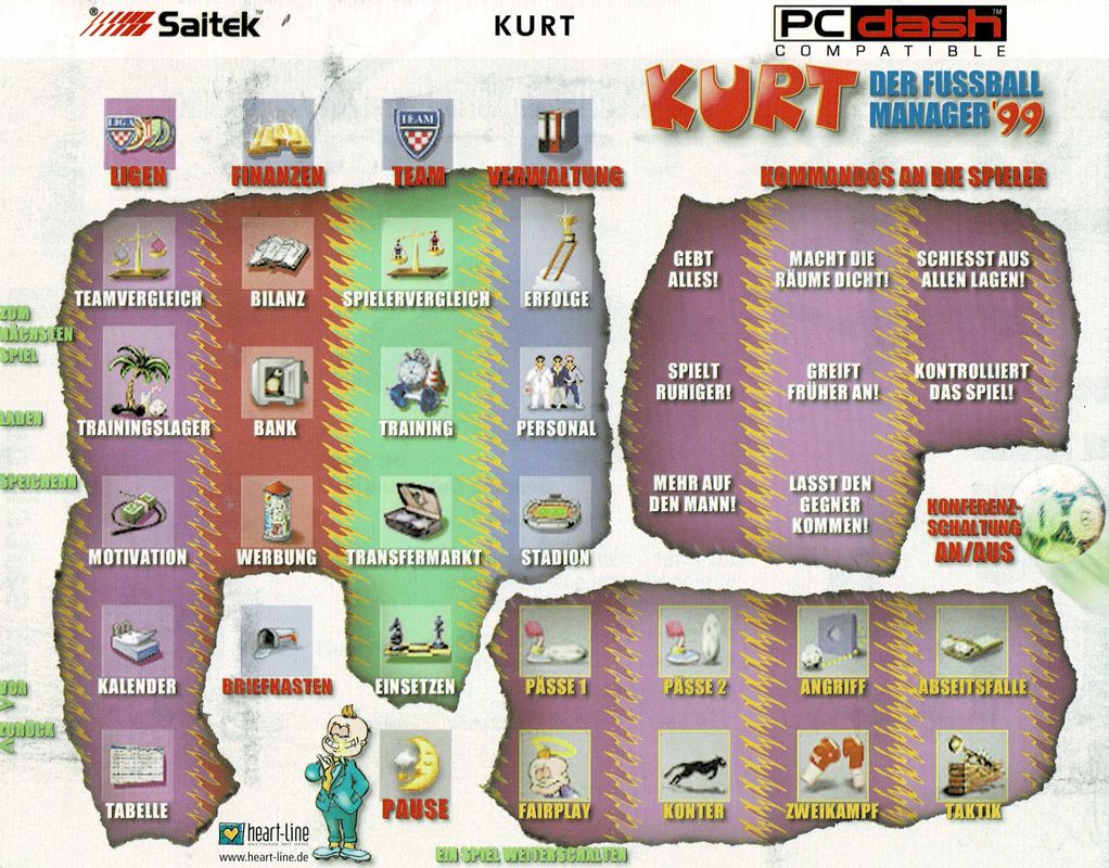 Extras for Kurt: Der Fussballmanager '99 (Windows) (Hammer Preis release): PC Dash Card - Front