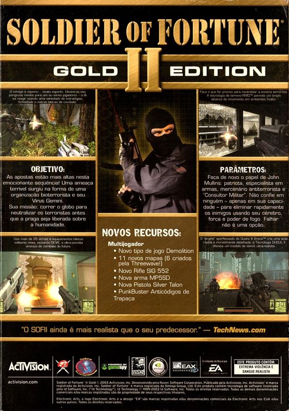 SOLDIER of FORTUNE  北米版　PlayStation2 SOLDIER of FORTUNE 北米版PlayStation2