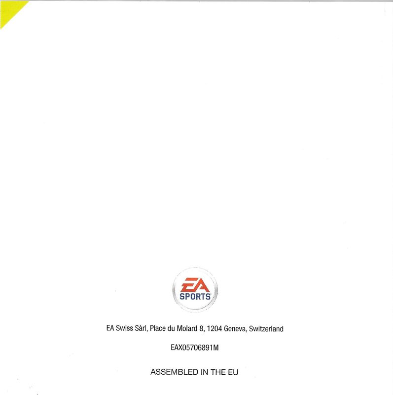 Manual for FIFA Soccer 10 (Nintendo DS): Back