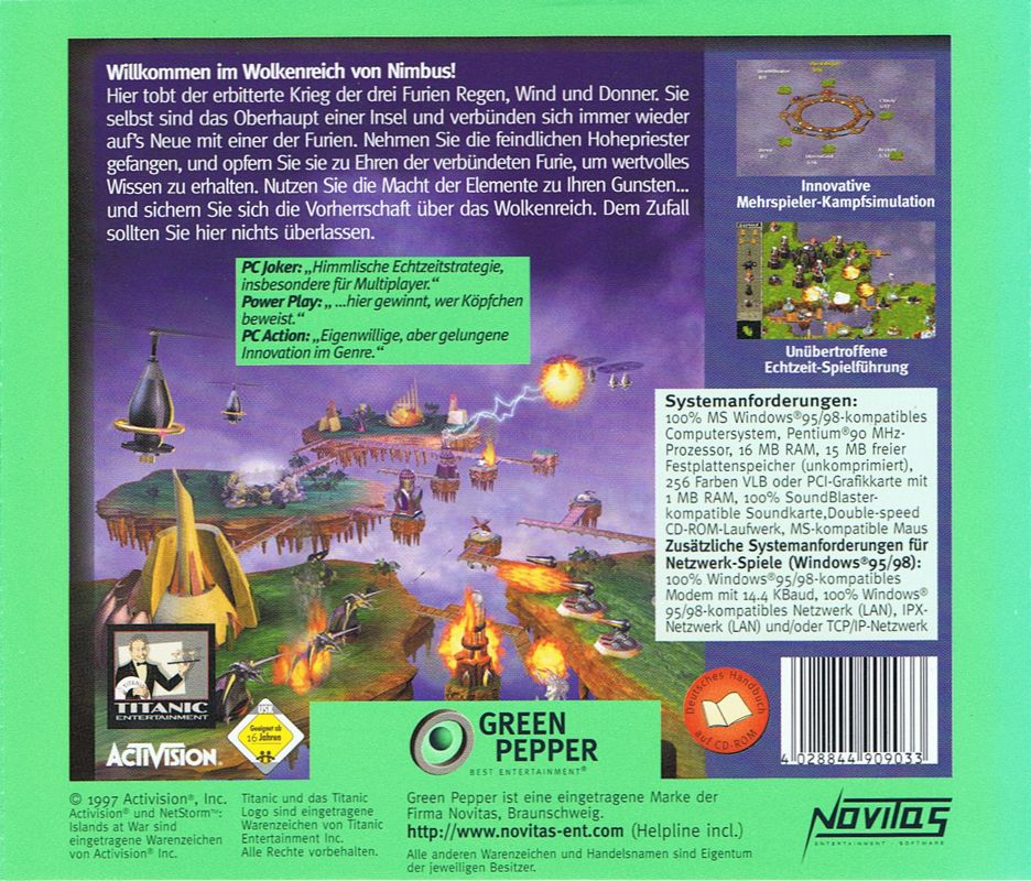 Back Cover for NetStorm: Islands at War (Windows) (Green Pepper release (#64))