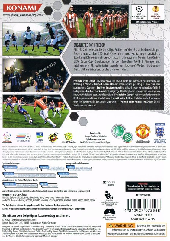 Pro Evolution Soccer 2011 3D (2011) - MobyGames