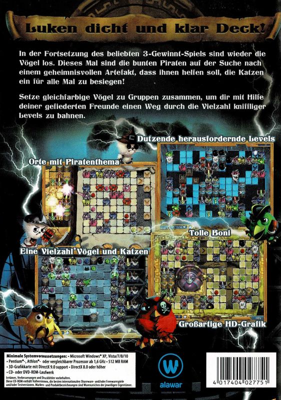 Back Cover for Claws & Feathers 2 (Windows) (Purple Hills release)
