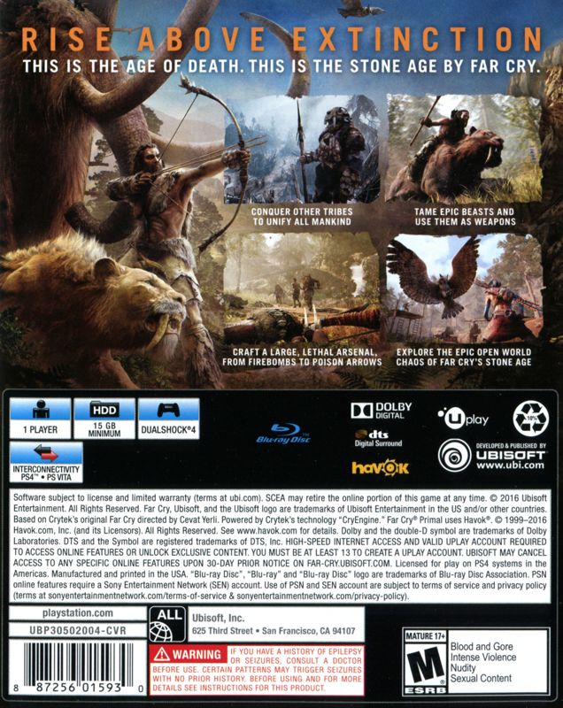 Far Cry: Primal cover or packaging material - MobyGames