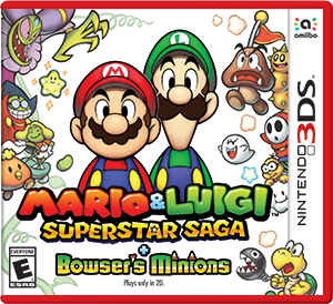 Front Cover for Mario & Luigi: Superstar Saga + Bowser's Minions (Nintendo 3DS) (download release): 1st version