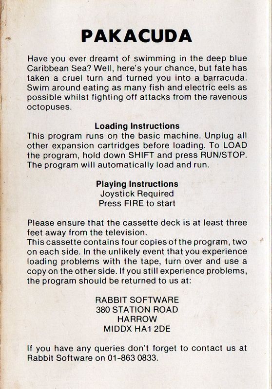 Inside Cover for Pakacuda (VIC-20) (DELETE ME!)