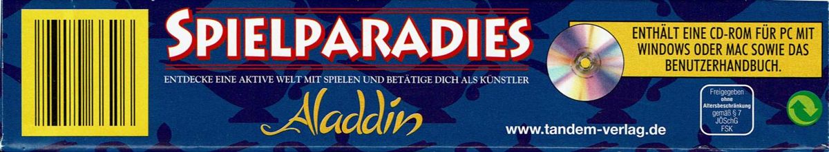 Spine/Sides for Disney's Activity Center: Aladdin (Macintosh and Windows 3.x) (Version 2.0): Top