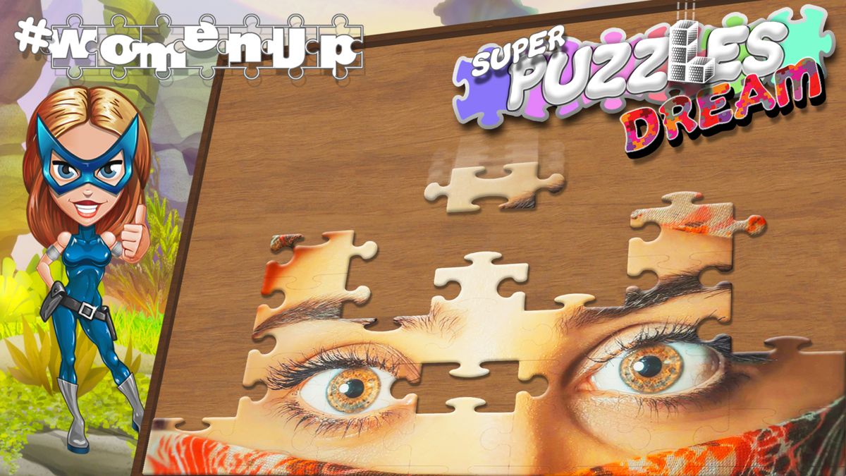 Front Cover for #womenUp, Super Puzzles Dream (Nintendo Switch) (download release)