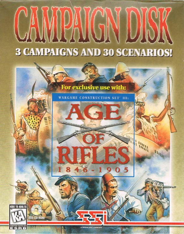 Front Cover for Wargame Construction Set III: Age of Rifles 1846-1905 - Campaign Disk (DOS)