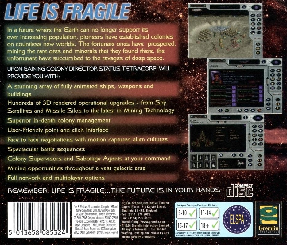 Other for Fragile Allegiance (DOS): Jewel Case - Back