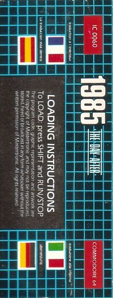 Back Cover for 1985: The Day After (Commodore 64) (Budget Release Mastertronic 199 Range)