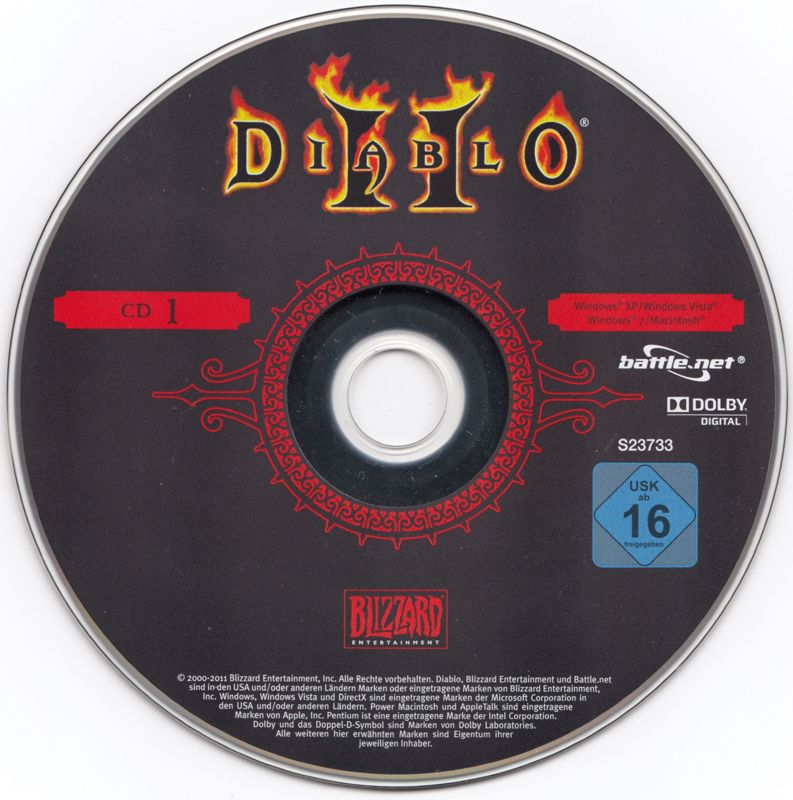 Media for Diablo II: Battle Chest (Macintosh and Windows) (2011 release): Diablo II - Disc 1