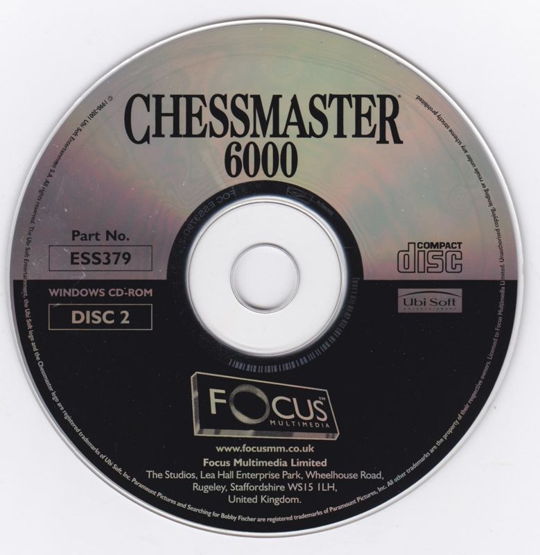 Media for Chessmaster 6000 (Windows) (Ubisoft Exclusive release): Disc 2