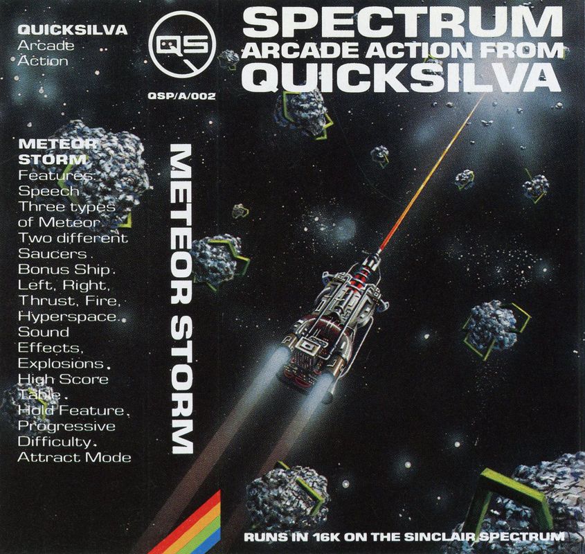 Full Cover for Meteor Storm (ZX Spectrum) (Quicksilva's original release)