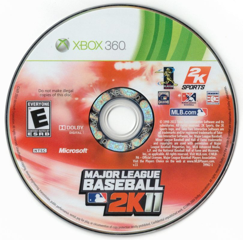 Major League Baseball 2K11 cover or packaging material - MobyGames