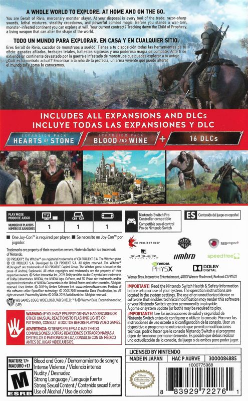 The Witcher 3: Wild Hunt - Complete Edition cover or packaging material ...