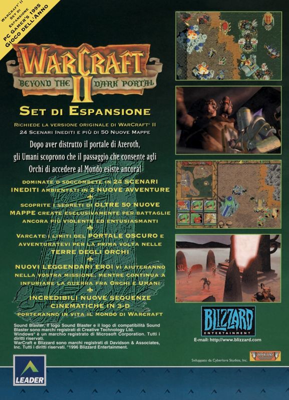 Back Cover for WarCraft II: Beyond the Dark Portal (DOS)