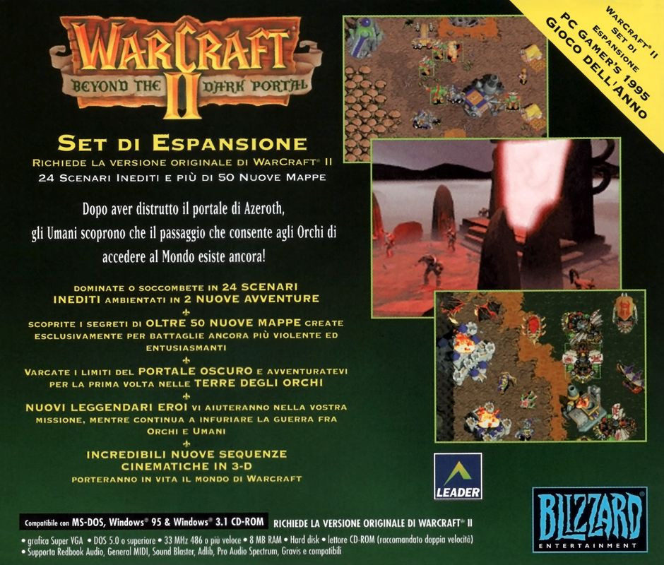 Other for WarCraft II: Beyond the Dark Portal (DOS): Jewel Case - Back