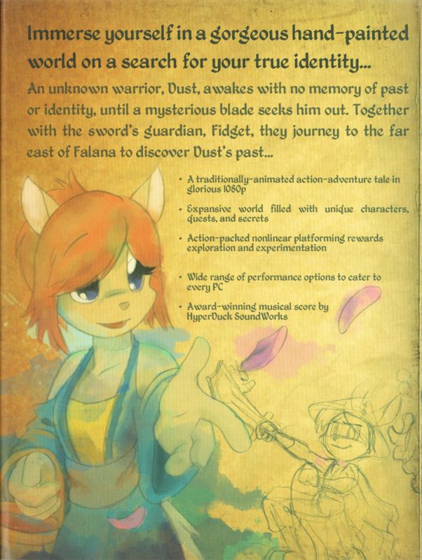 Inside Cover for Dust: An Elysian Tail (Limited Edition) (Linux and Macintosh and Windows): Left