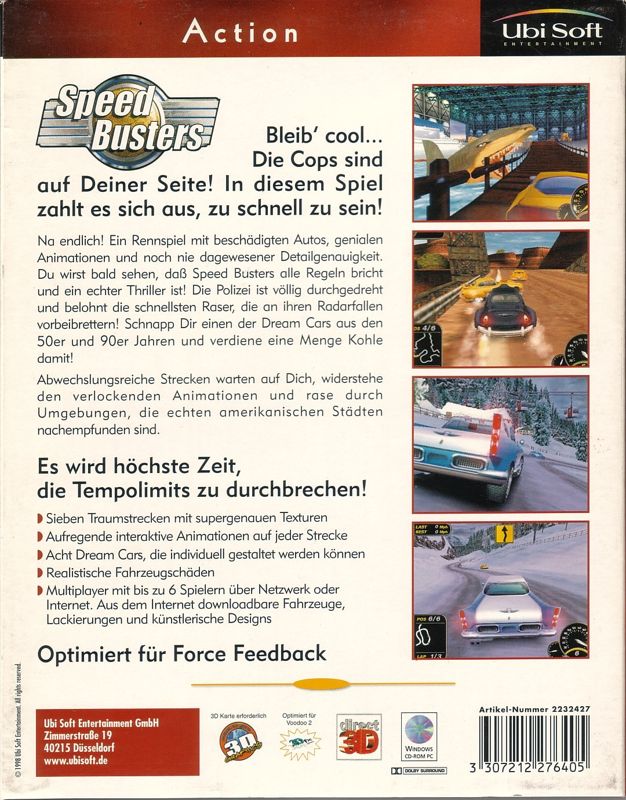 Back Cover for Speed Busters: American Highways (Windows) (Classique release)