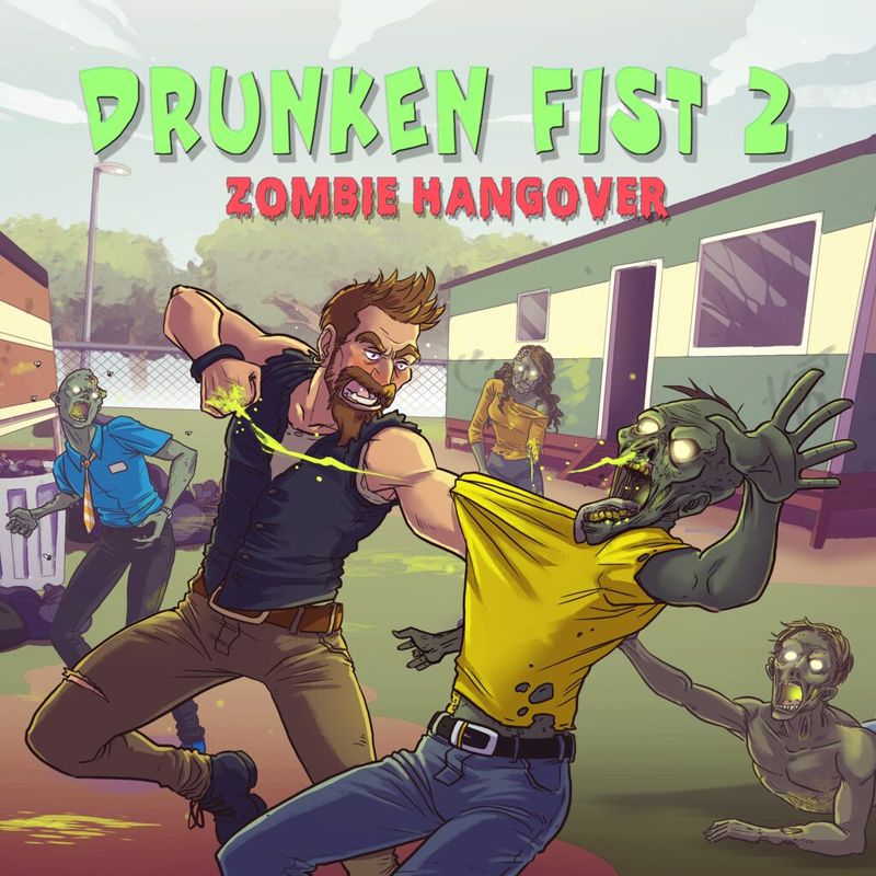 Front Cover for Drunken Fist 2: Zombie Hangover (PlayStation 4 and PlayStation 5) (download release)