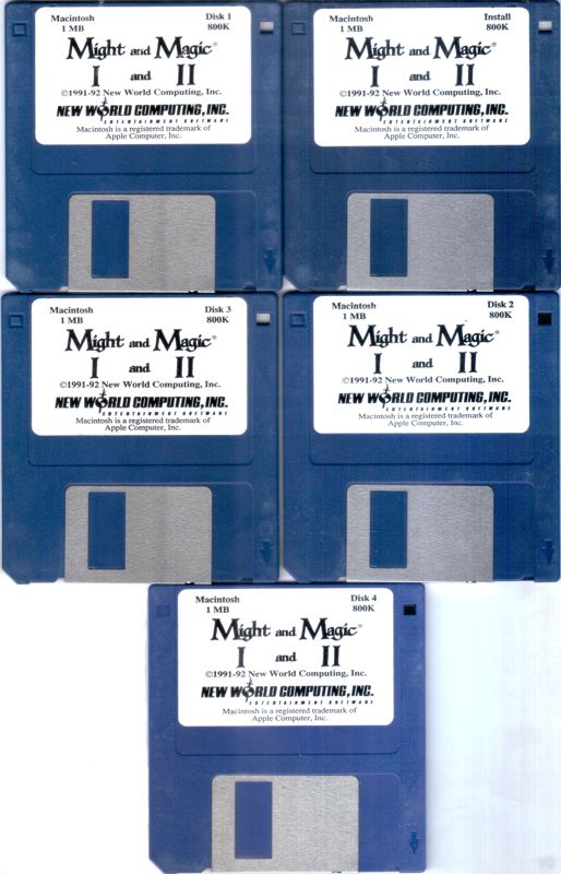 Media for Might and Magic I & II (Macintosh)