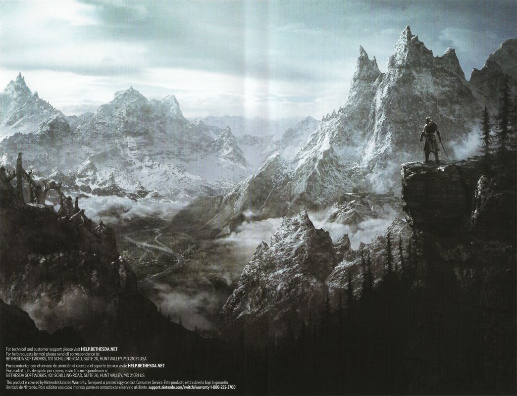 Inside Cover for The Elder Scrolls V: Skyrim - Special Edition (Nintendo Switch)