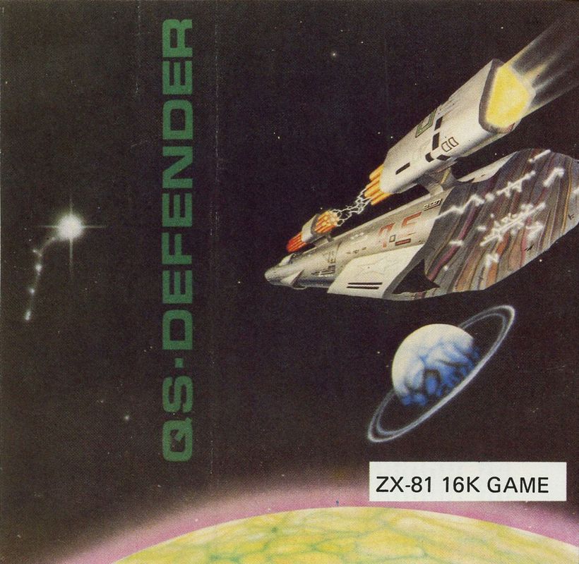 Full Cover for QS Defender (ZX81) (First printed cover)