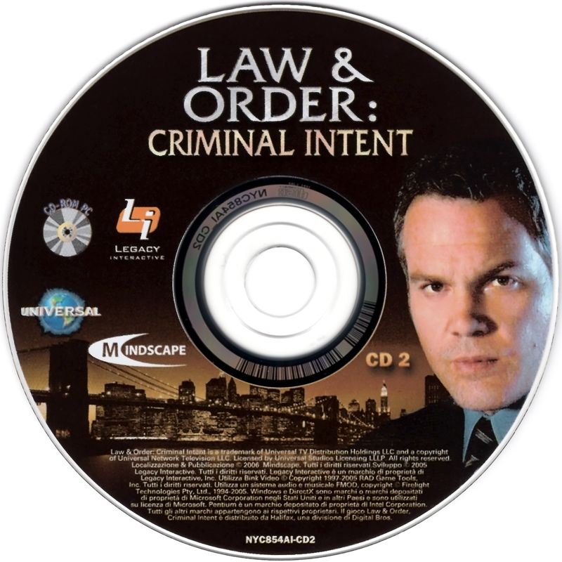 Media for Law & Order: Criminal Intent (Windows): Disc 2