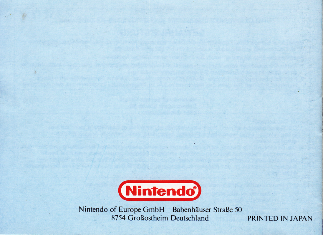 Manual for Mega Man: Dr. Wily's Revenge (Game Boy): Manual Back