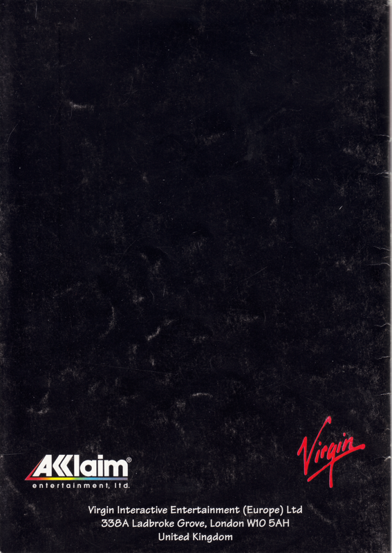 Manual for Mortal Kombat (DOS): Back